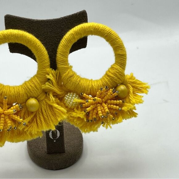 Brand new Plunder Yellow Fringe Earrings - Picture 3 of 7